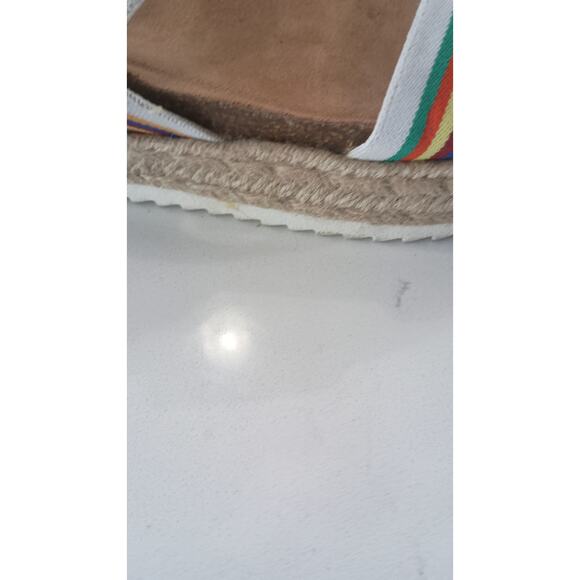 $ 🌈POP Espilldra platform sandal strappy rainbow striped size 8 W - Picture 7 of 8